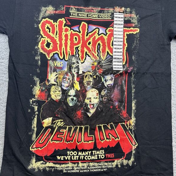 Slipknot The Devil In‎ I T-Shirt Men's Medium The Nine Home Video Music NWT Rock - Picture 2 of 12